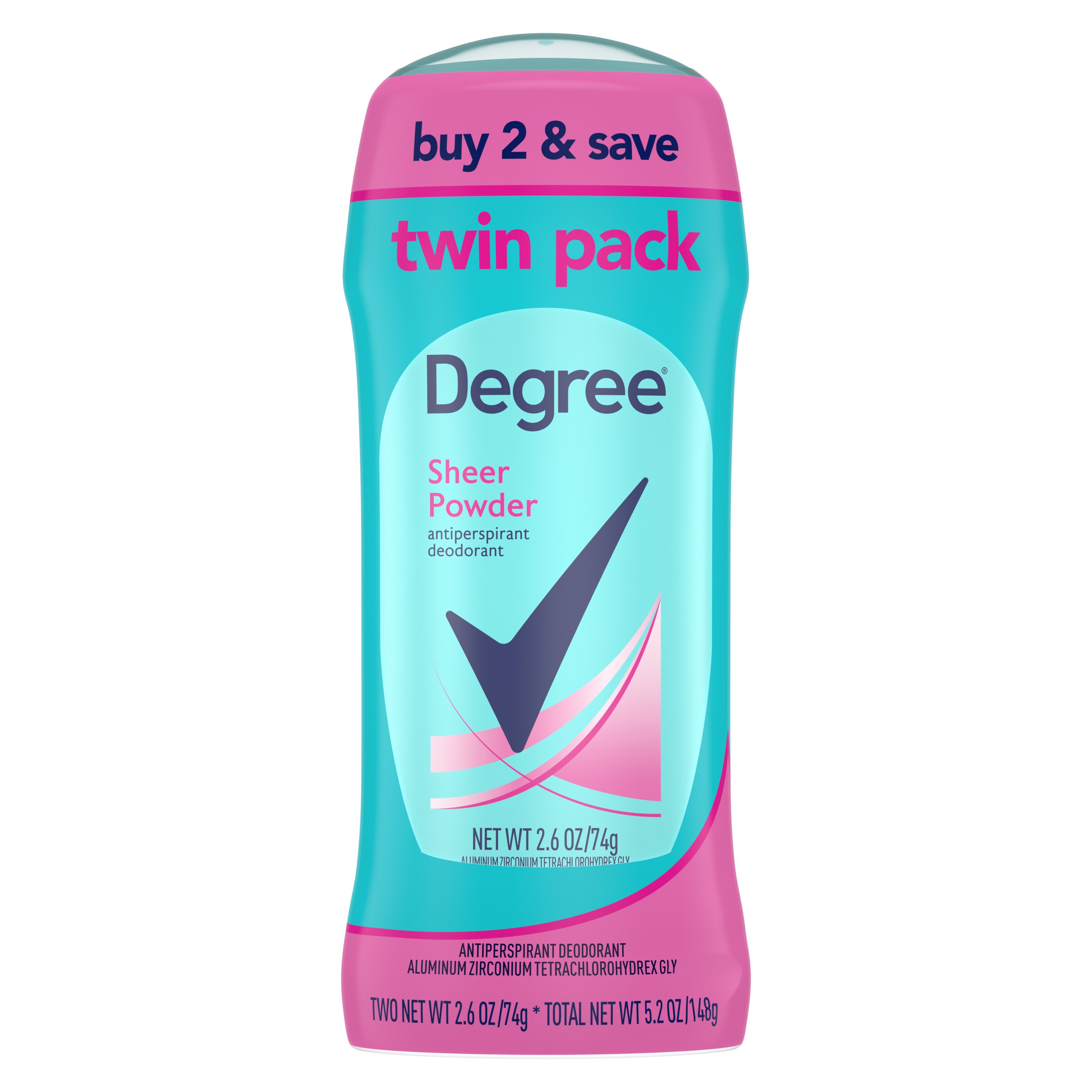 Degree Women Sheer Powder Dry Protection Antiperspirant Deodorant, Twin Pack Shop Deodorant