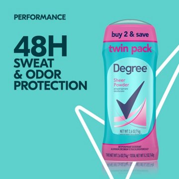 Degree Antiperspirant Deodorant - Sheer Powder, 2.6 oz