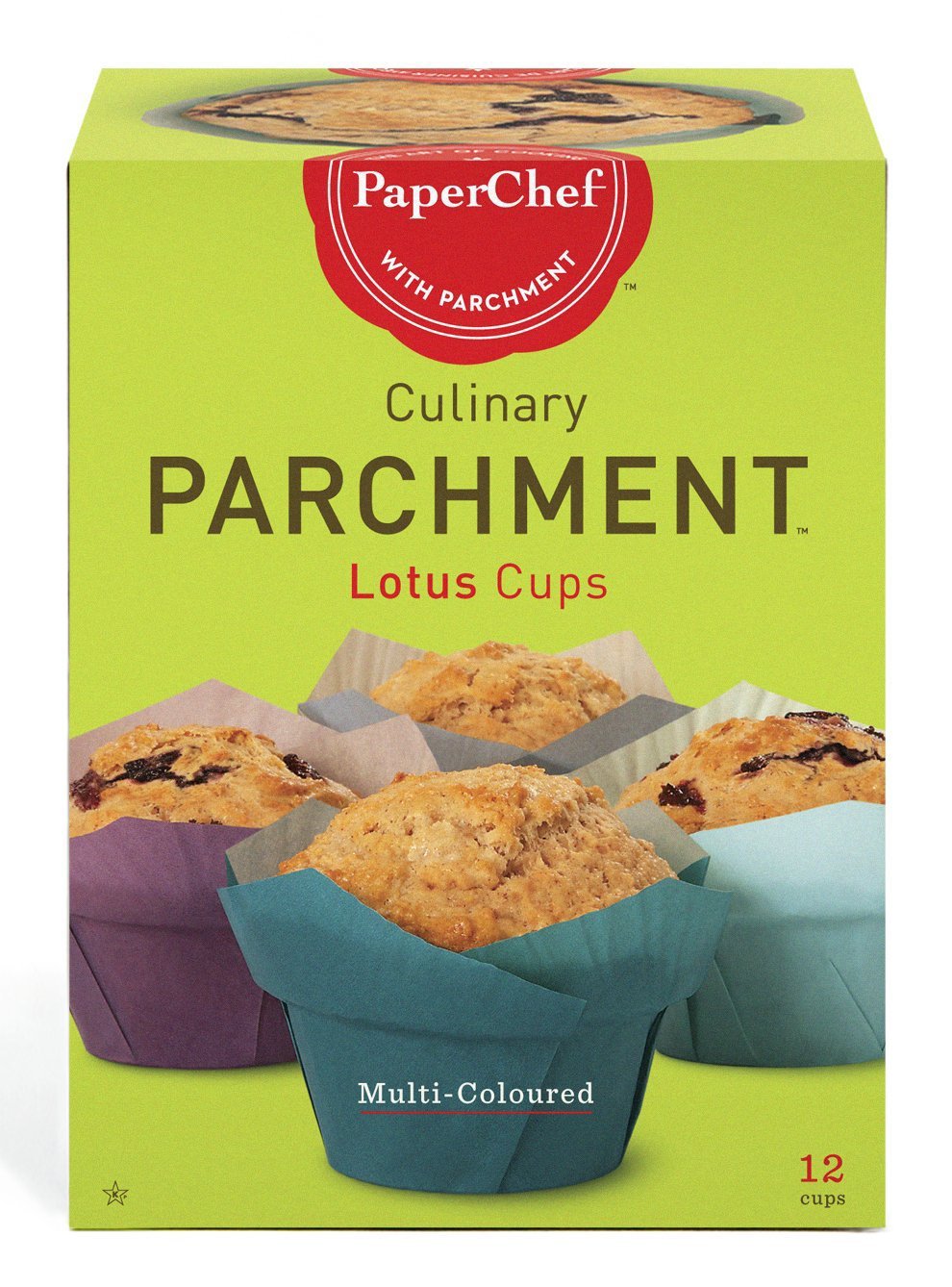 PaperChef MultiColoured Culinary Parchment Tulip Cups Shop Baking