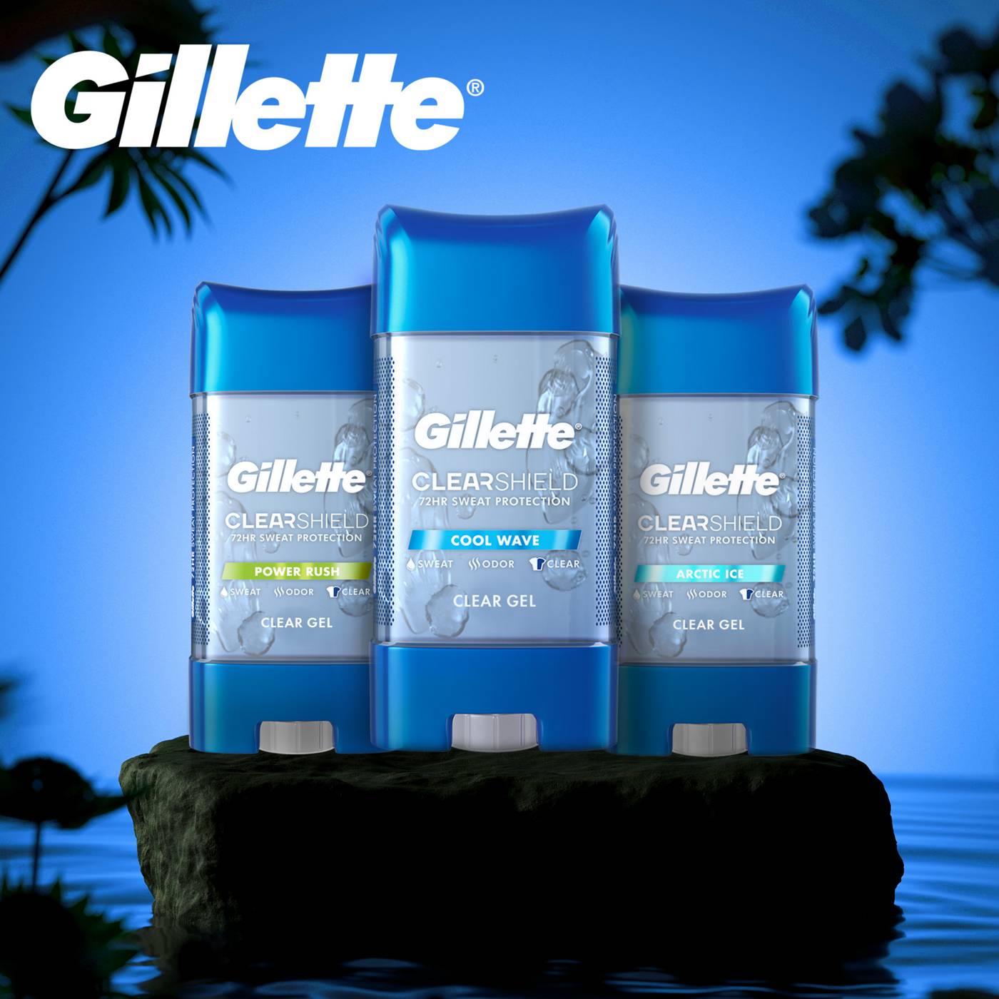 Gillette Clear Shield Gel Antiperspirant Deodorant - Power Rush; image 2 of 8