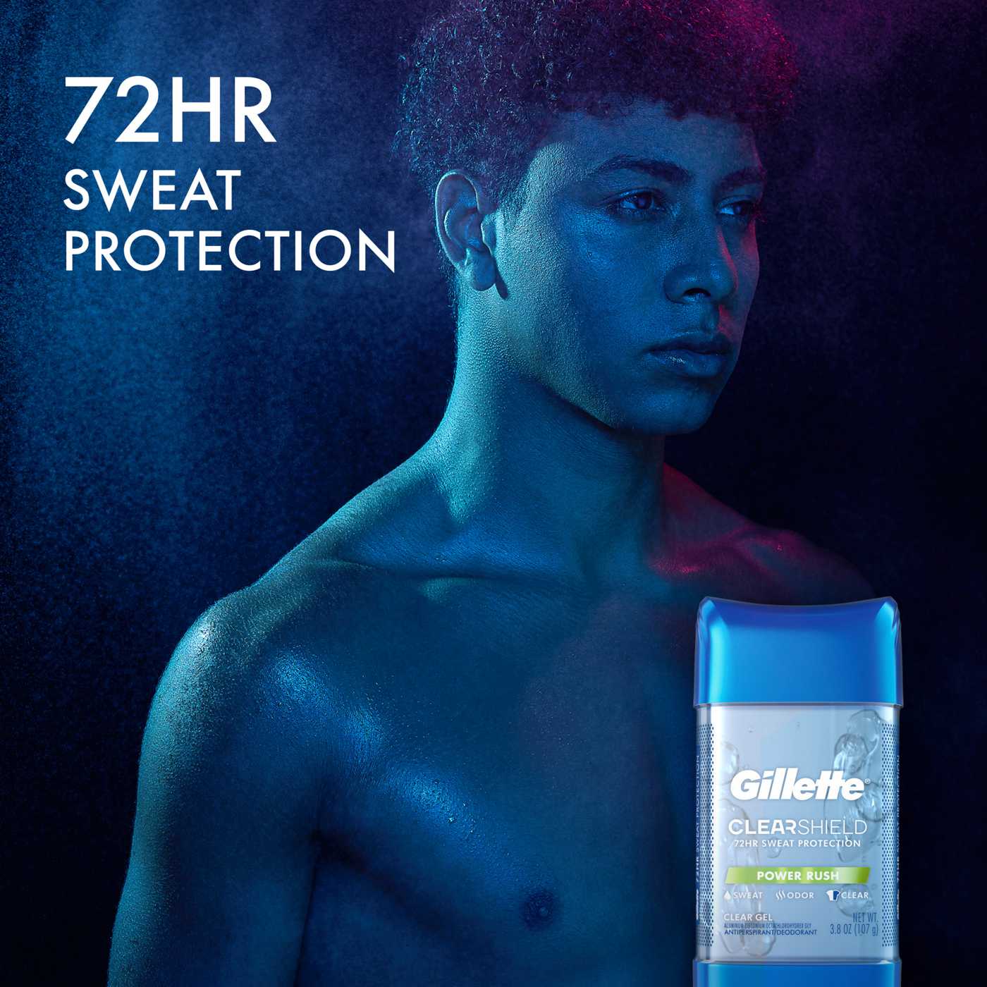 Gillette Clear Shield Gel Antiperspirant Deodorant - Power Rush; image 3 of 8