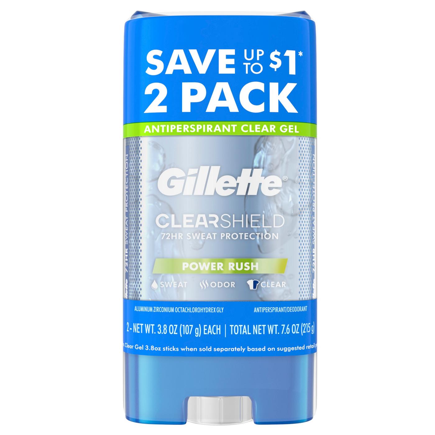 Gillette Clear Shield Gel Antiperspirant Deodorant - Power Rush; image 7 of 8