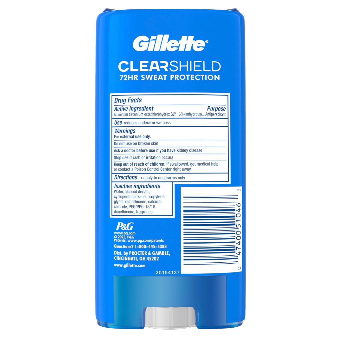 Gillette Clear Shield Gel Antiperspirant Deodorant - Power Rush; image 8 of 8