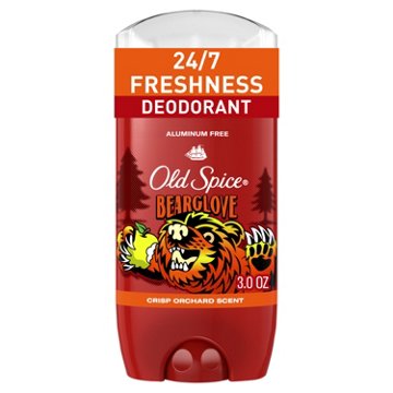Old Spice Aluminum Free Deodorant for Men, Legendary Fragrance, Bearglove, Crisp Orchard Scent