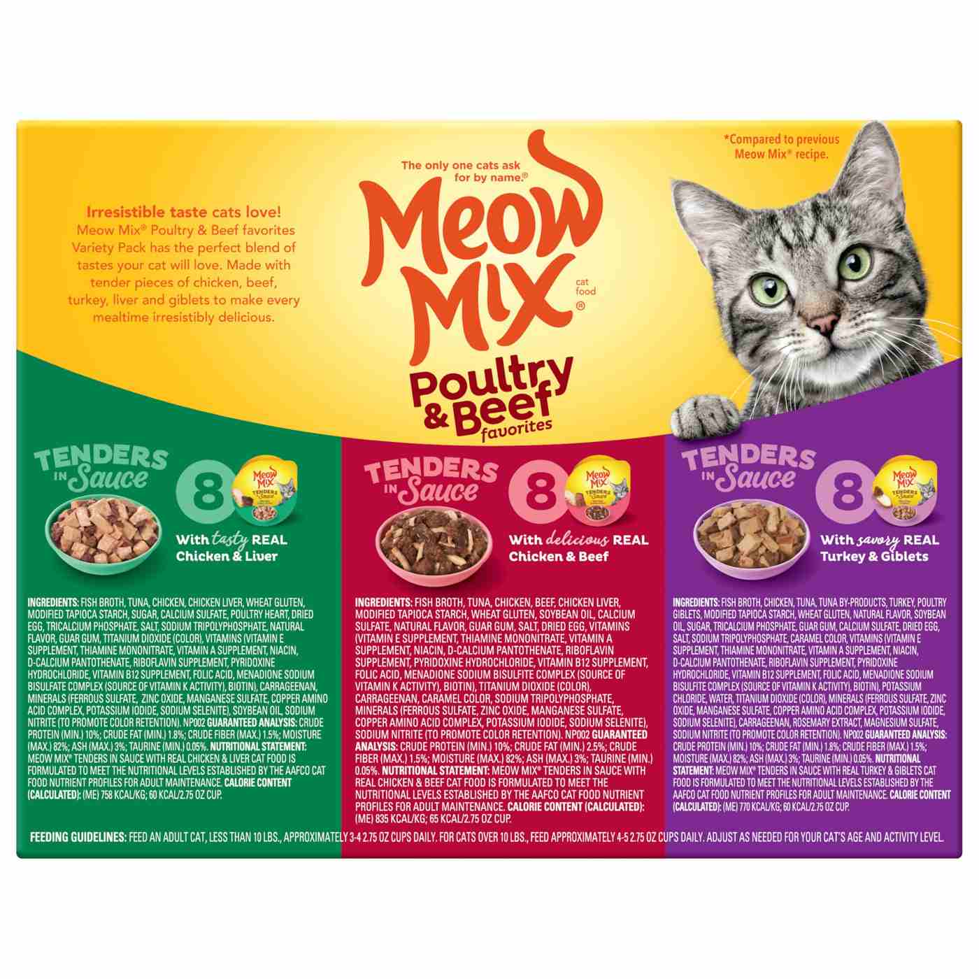 Meow Mix Poultry & Beef Wet Cat Food Variety Pack; image 2 of 2