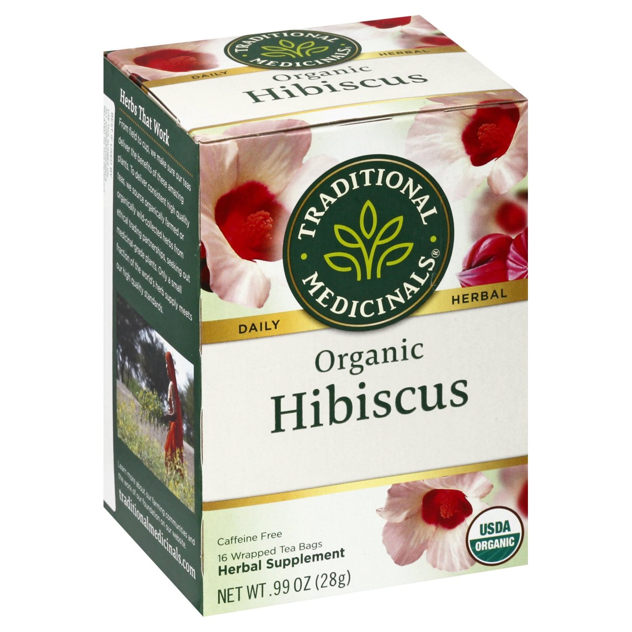Traditional Medicinals Organic Hibiscus Herbal Tea Bags Shop Tea at HEB