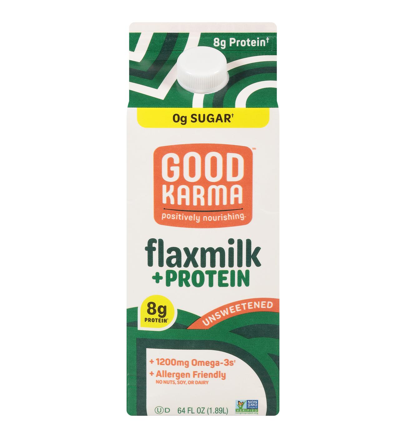 Good Karma Unsweetened + Protein Flax Milk; image 1 of 7