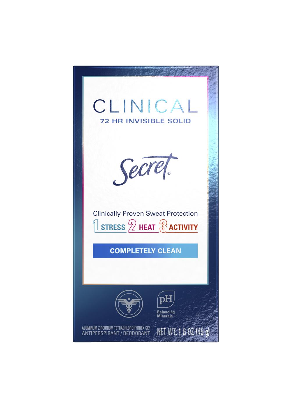 Secret Clinical Strength 72 Hr Antiperspirant Deodorant - Clean; image 1 of 8