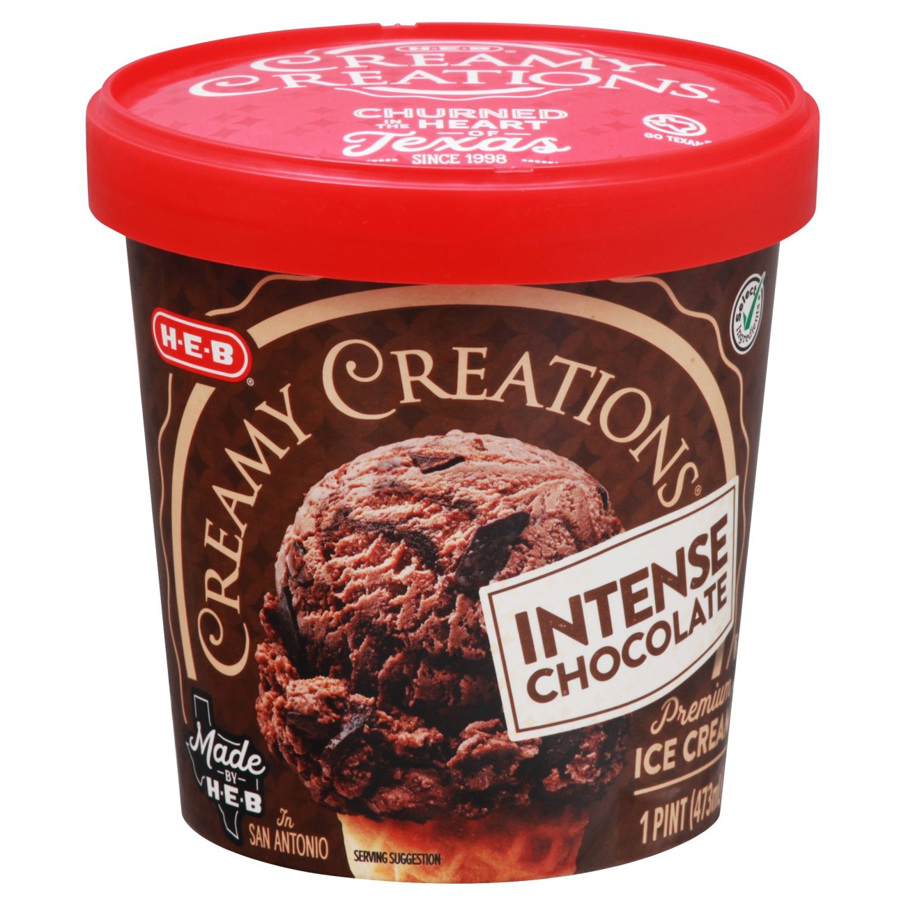 HEB Select Ingredients Creamy Creations Intense Chocolate Shop Ice