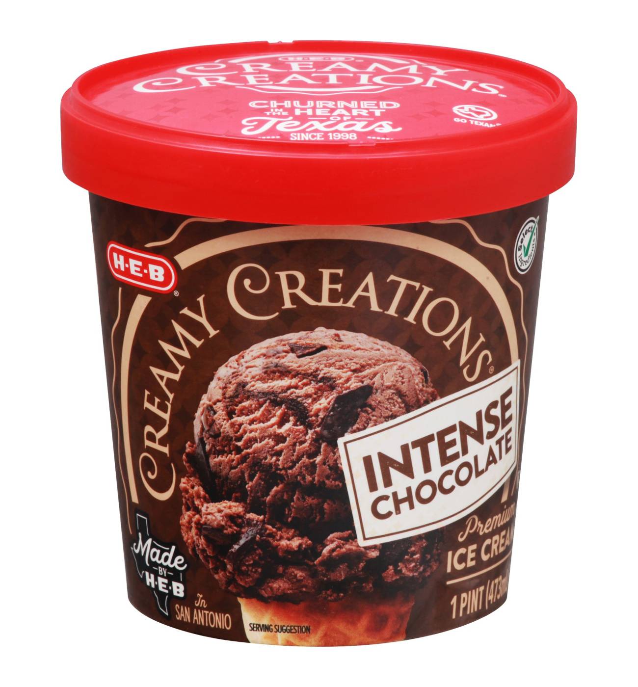 H-E-B Creamy Creations Intense Chocolate Ice Cream; image 1 of 2