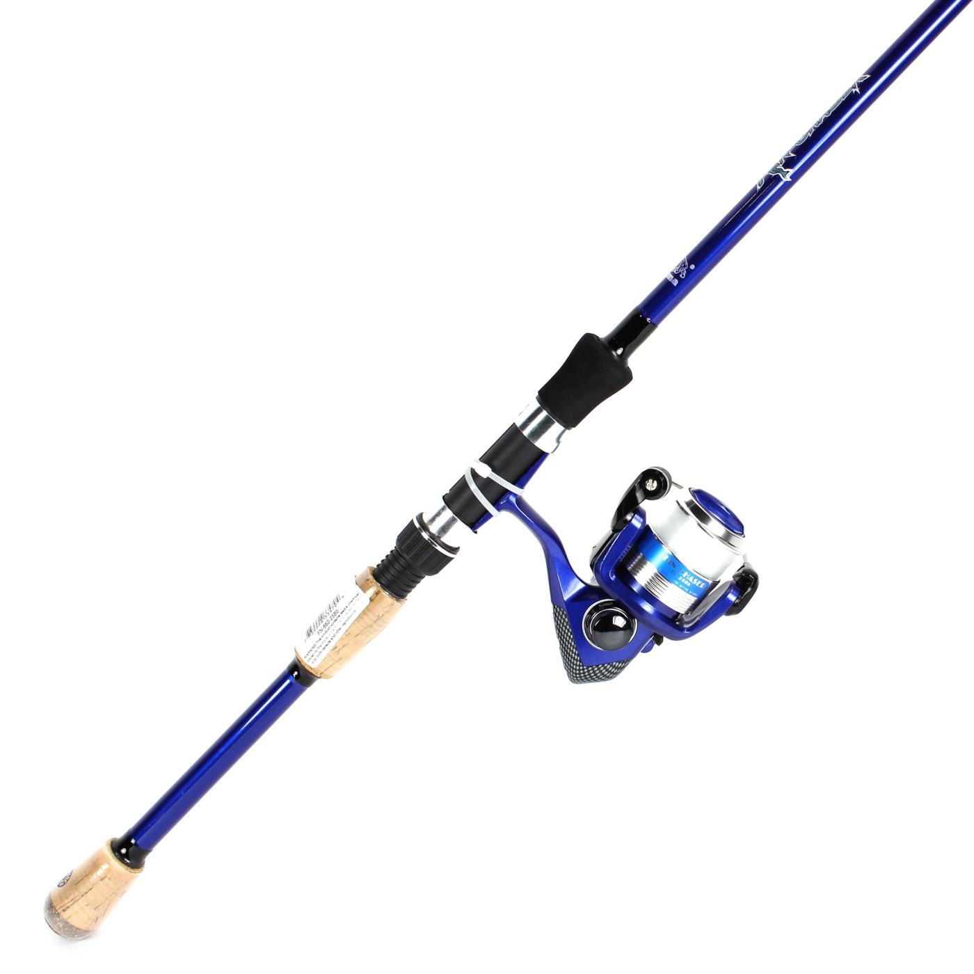 Blue 6'6 Okuma Fin Chaser X Fishing Rod and Reel Combo