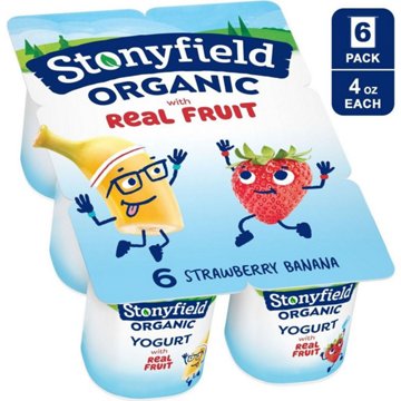 Stonyfield Organic Kids Strawberry Banana Whole Milk Yogurt