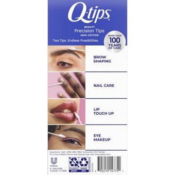 Q-tips Precision Tips Cotton Swabs, 170 ct