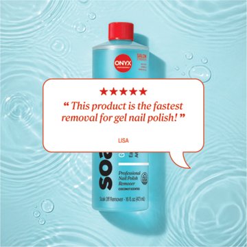 Onyx Professional Soak Off Gel & All Nail Coatings Polish Remover, 16 oz