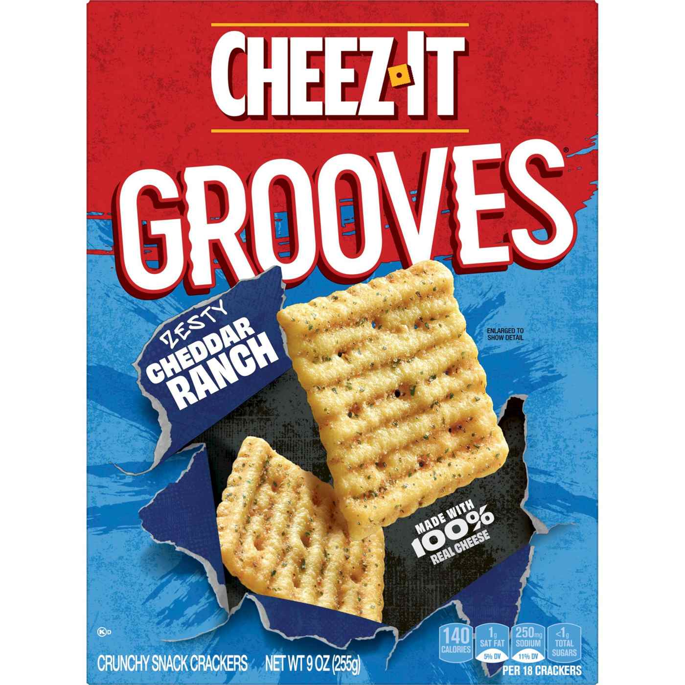 Cheez-It Grooves Zesty Cheddar Ranch Cheese Crackers; image 1 of 5