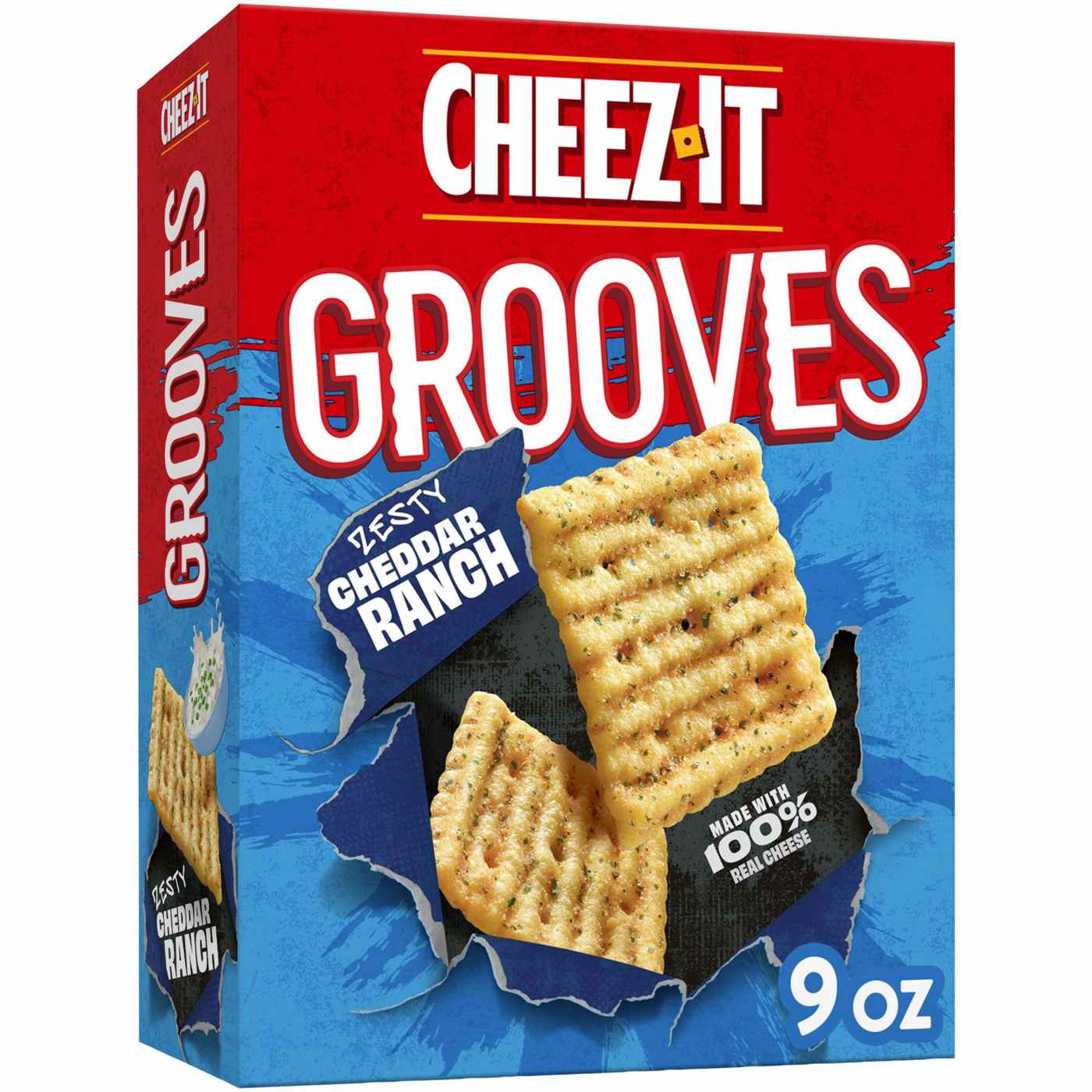 Cheez-It Grooves Zesty Cheddar Ranch Cheese Crackers; image 3 of 5