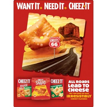 Cheez-It Grooves Zesty Cheddar Ranch Cheese Crackers, 9 oz