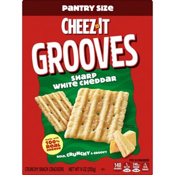 Cheez-It Grooves Sharp White Cheddar Crunchy Cheese Crackers