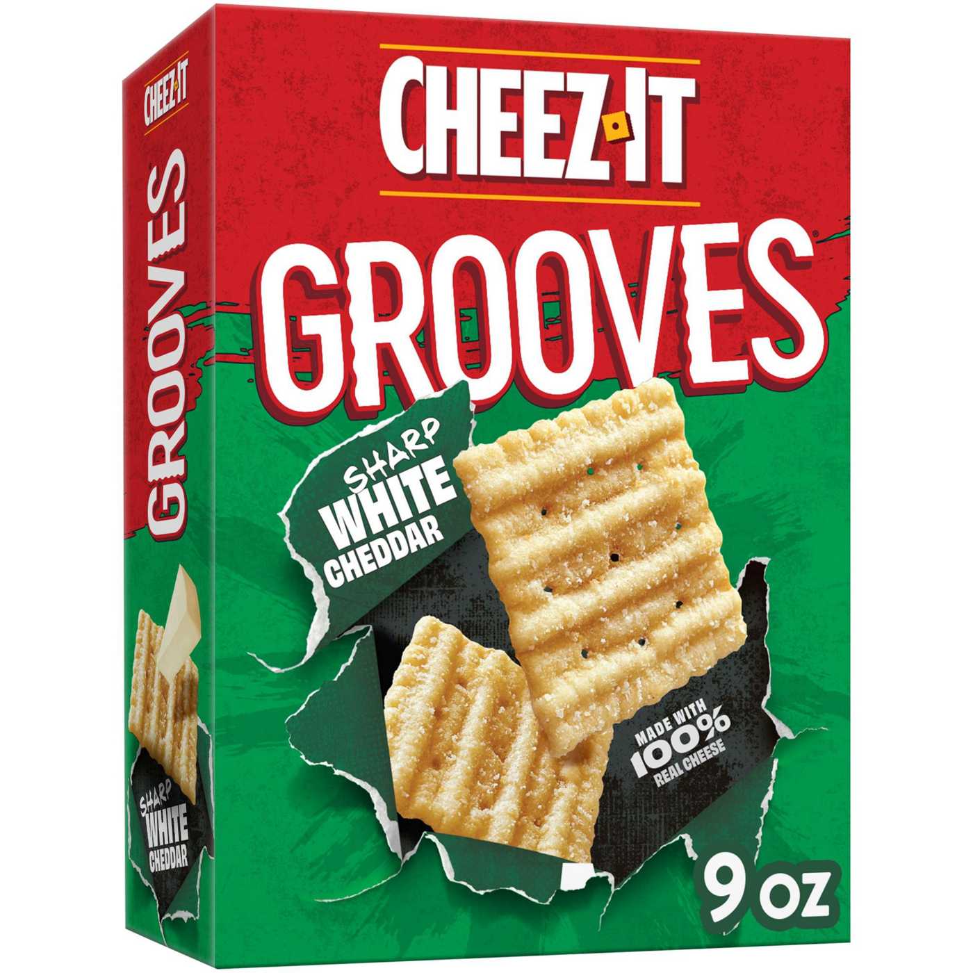 Cheez-It Grooves Sharp White Cheddar Crunchy Cheese Crackers; image 4 of 5