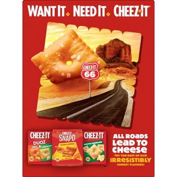Cheez-It Grooves Sharp White Cheddar Crunchy Cheese Crackers