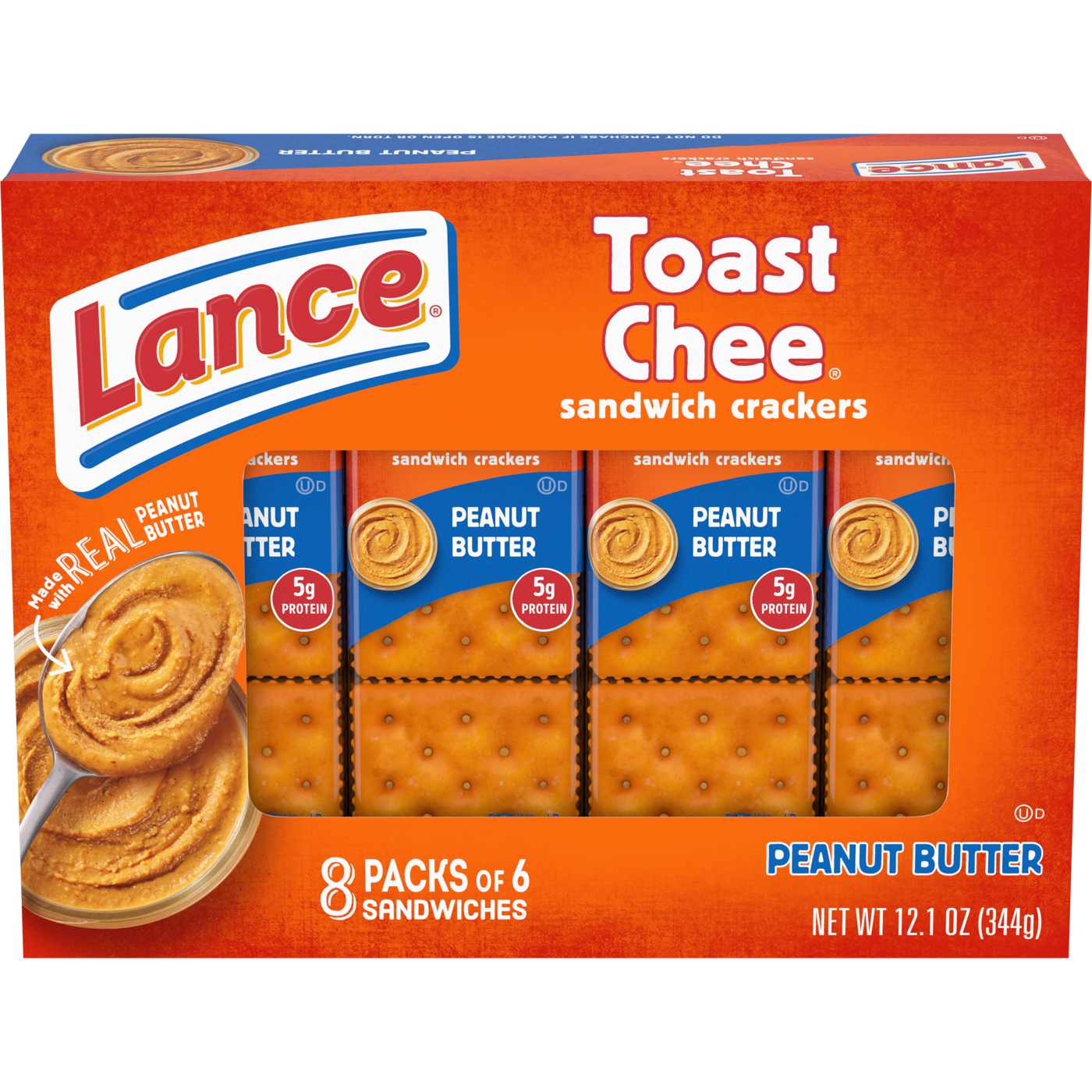 Lance ToastChee Peanut Butter Sandwich Crackers; image 1 of 8