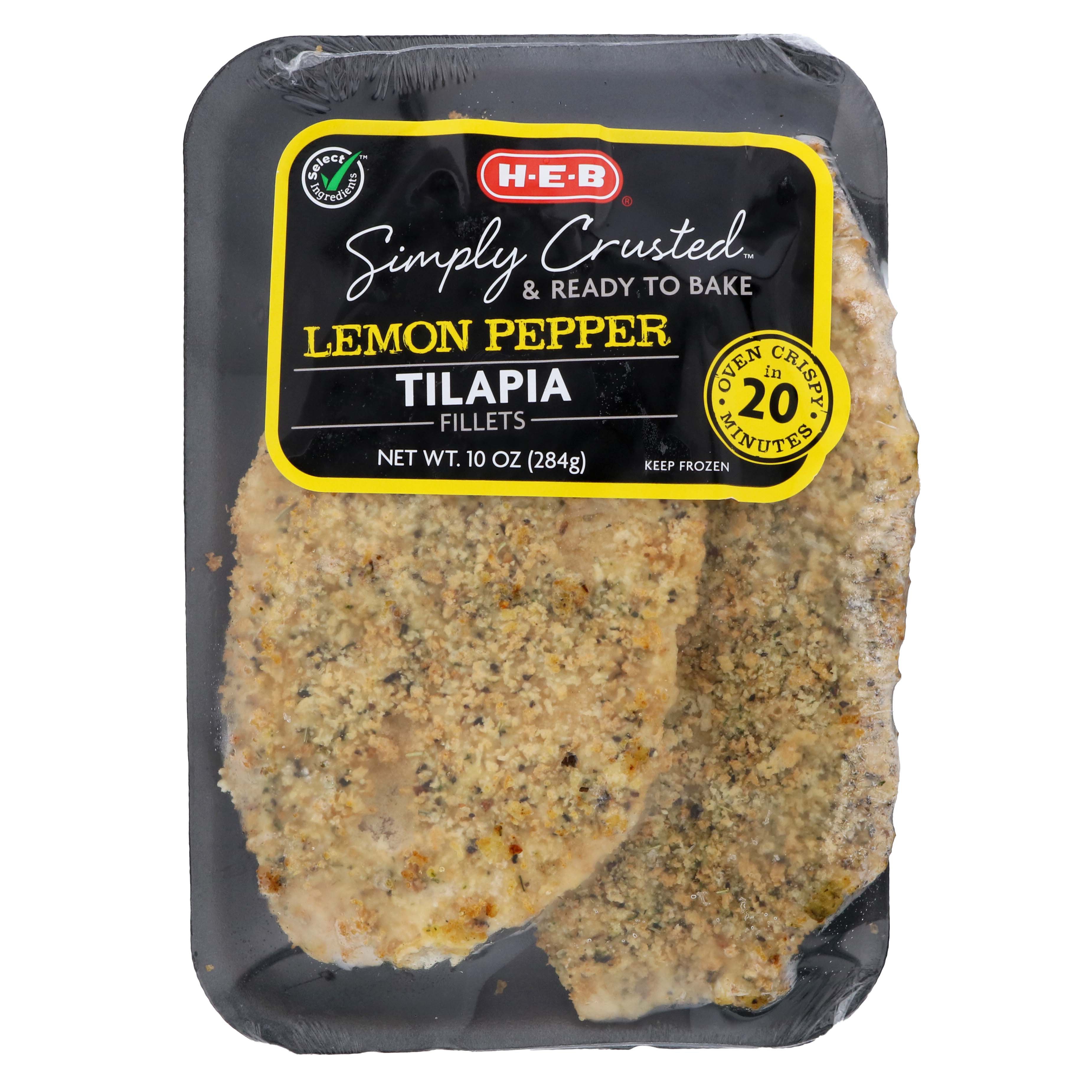 HEB Select Ingredients Lemon Pepper Encrusted Tilapia Fillets Shop