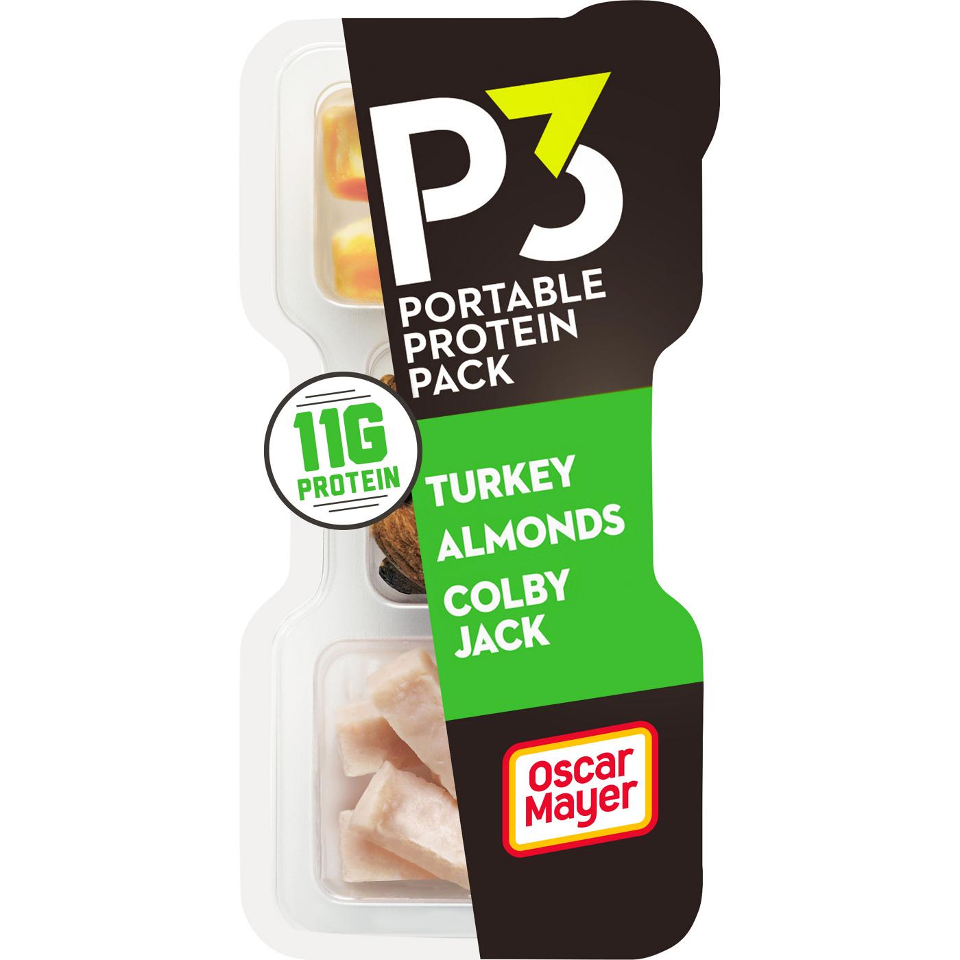 P3 Portable Protein Pack Snack Tray - Turkey, Almonds & Colby Jack; image 1 of 4