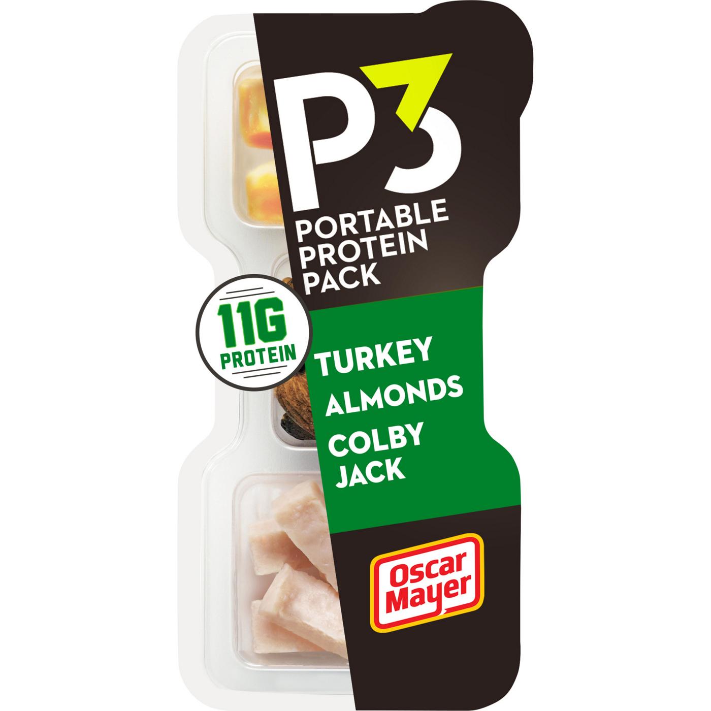 P3 Portable Protein Pack Snack Tray - Turkey, Colby Jack & Almonds; image 1 of 5