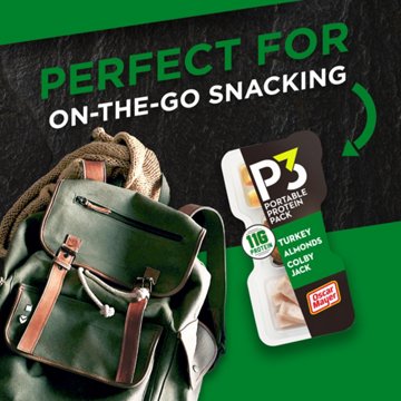 P3 Portable Protein Pack Snack Tray - Turkey, Colby Jack & Almonds, 2 oz