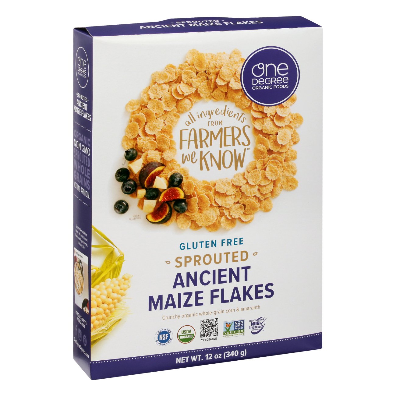 One Degree Organic Foods Vegan Sprouted Ancient Maize Cereal - Shop ...