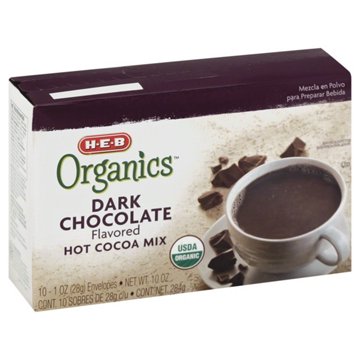 H-E-B Organics Dark Chocolate Hot Cocoa Mix, 10 ct