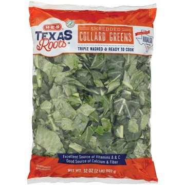H-E-B Texas Roots Fresh Shredded Collard Greens - Texas Size Pack