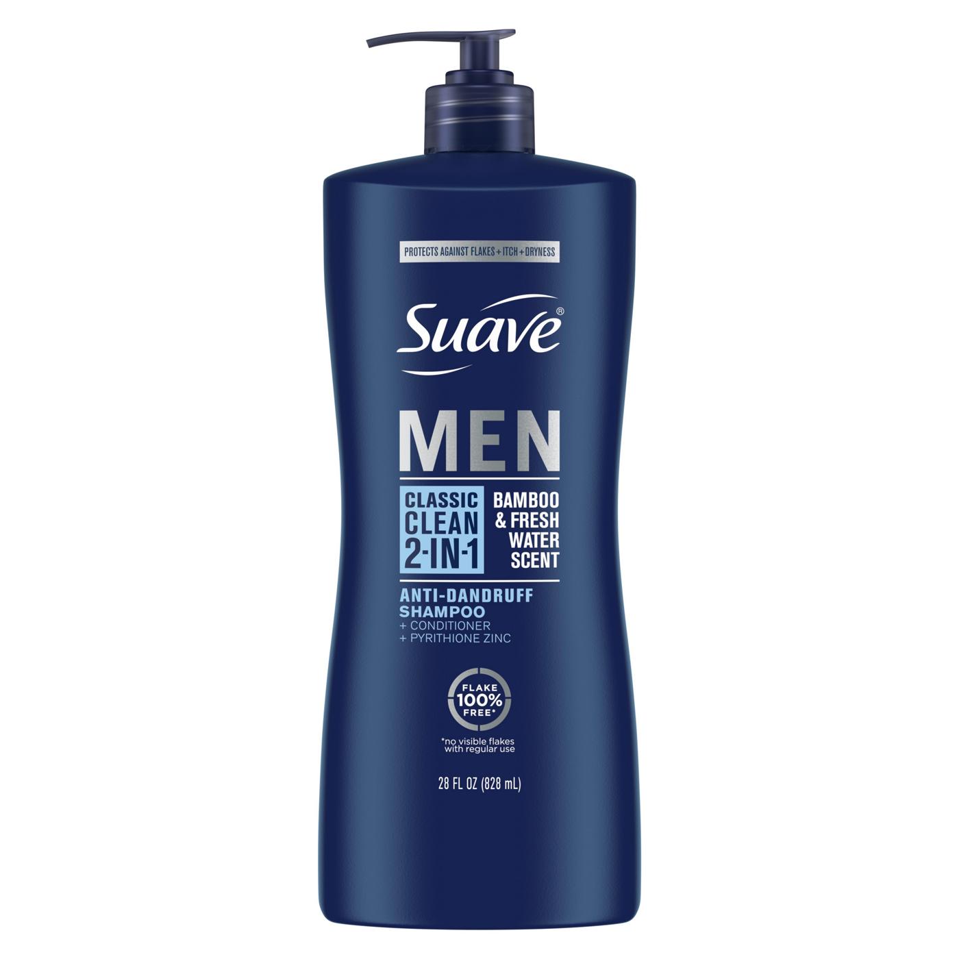 Suave Men 2-in-1 Classic Clean Anti Dandruff Shampoo + Conditioner - Shop Shampoo Conditioner at H-E-B