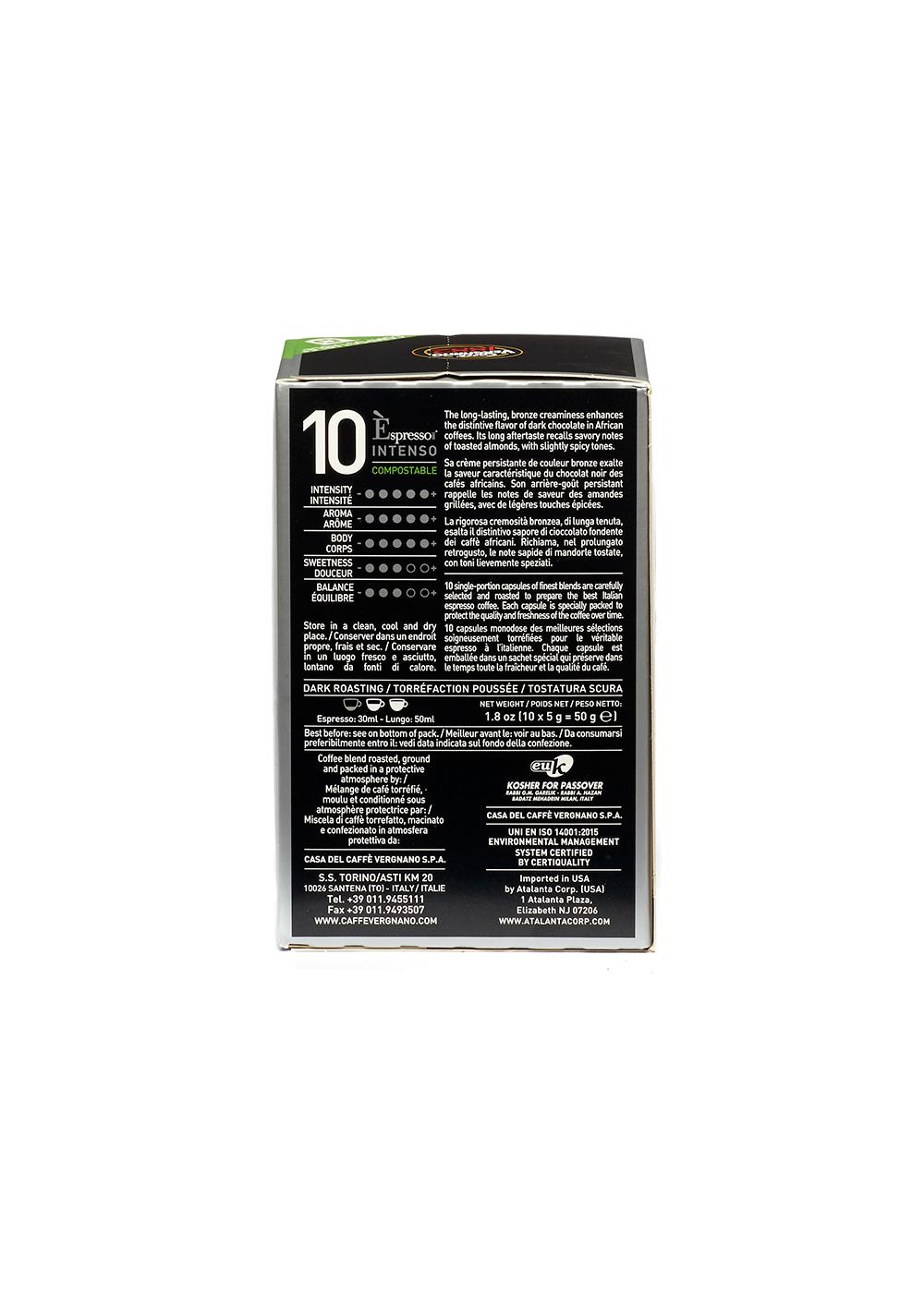 Caffe' Vergnano Intenso Espresso Single Serve Capsules Shop Coffee at