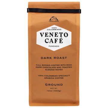 Veneto Cafe 100% Colombian Dark Roast Ground Coffee