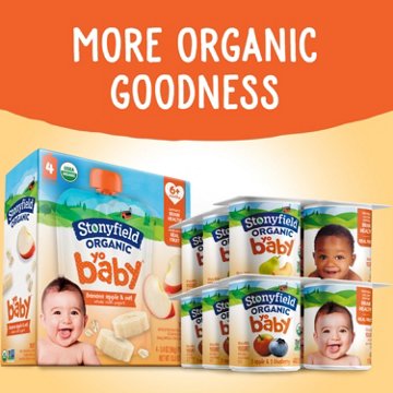 Stonyfield Organic YoBaby Whole Milk Yogurt - Peach & Pear