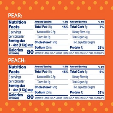 Stonyfield Organic YoBaby Whole Milk Yogurt - Peach & Pear