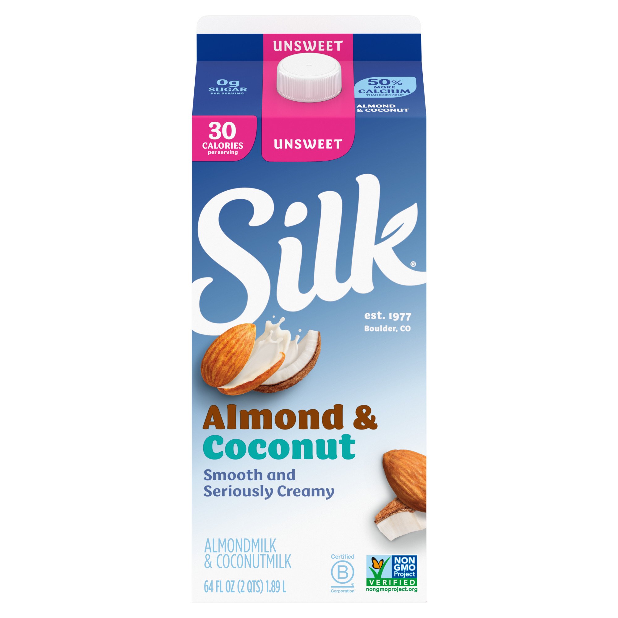 Silk Unsweetened Almond Coconut Blend - Shop Milk at H-E-B