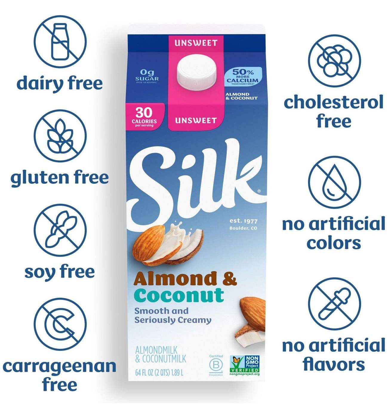 Silk Unsweetened Almond Milk and Coconut Milk Blend; image 2 of 6