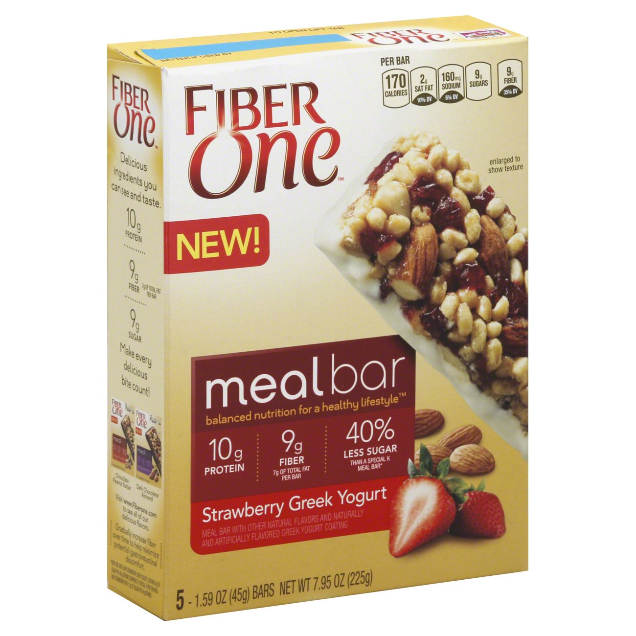 Fiber One Strawberry Greek Yogurt Meal Bar Shop Granola & snack bars at HEB