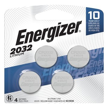 Energizer 2032 Lithium Coin Batteries, 4 pk