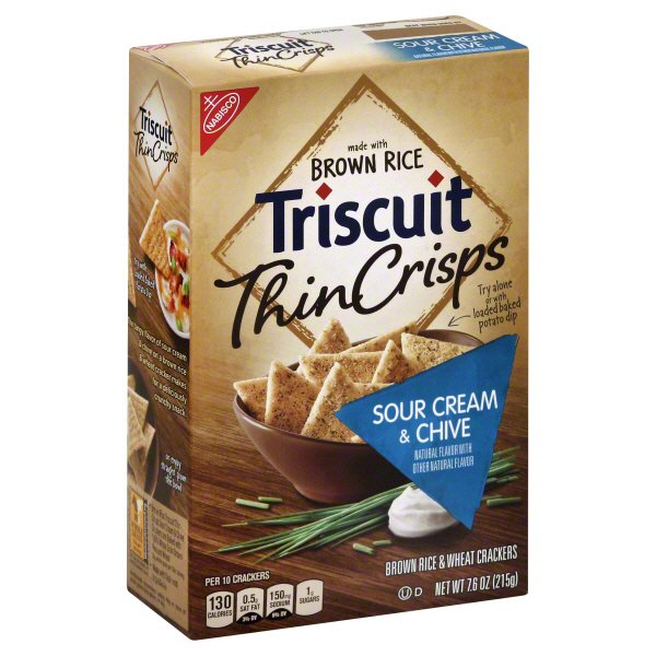 Nabisco Triscuit Thin Crisps Sour Cream & Chive Crackers Shop