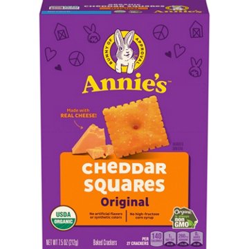 Annie's Cheddar Squares Baked Crackers