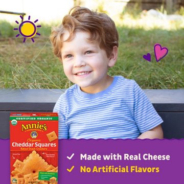 Annie's Cheddar Squares Baked Crackers
