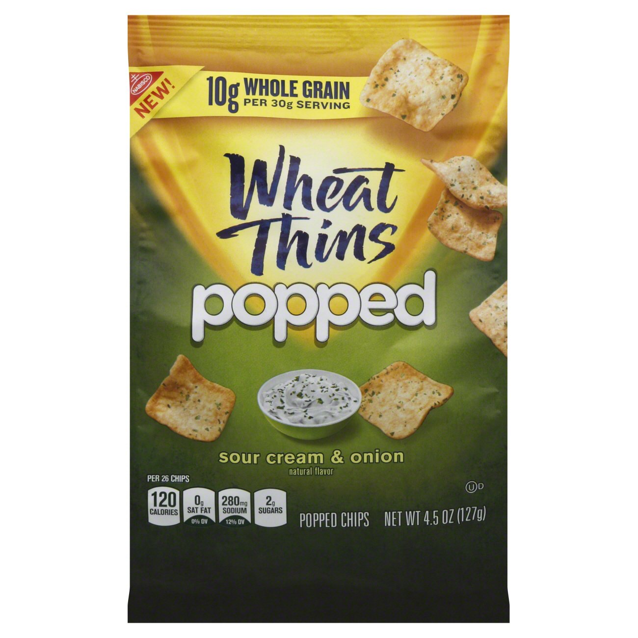 Nabisco Wheat Thins Popped Sour Cream & Onion Chips Shop Crackers