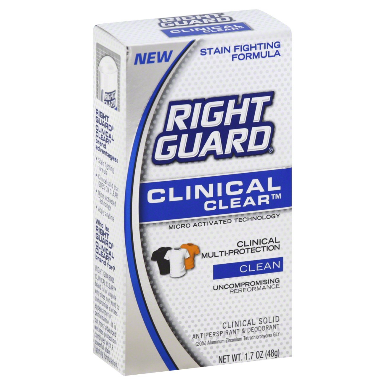 Right Guard Clinical Clear Solid Clean Antiperspirant & Deodorant