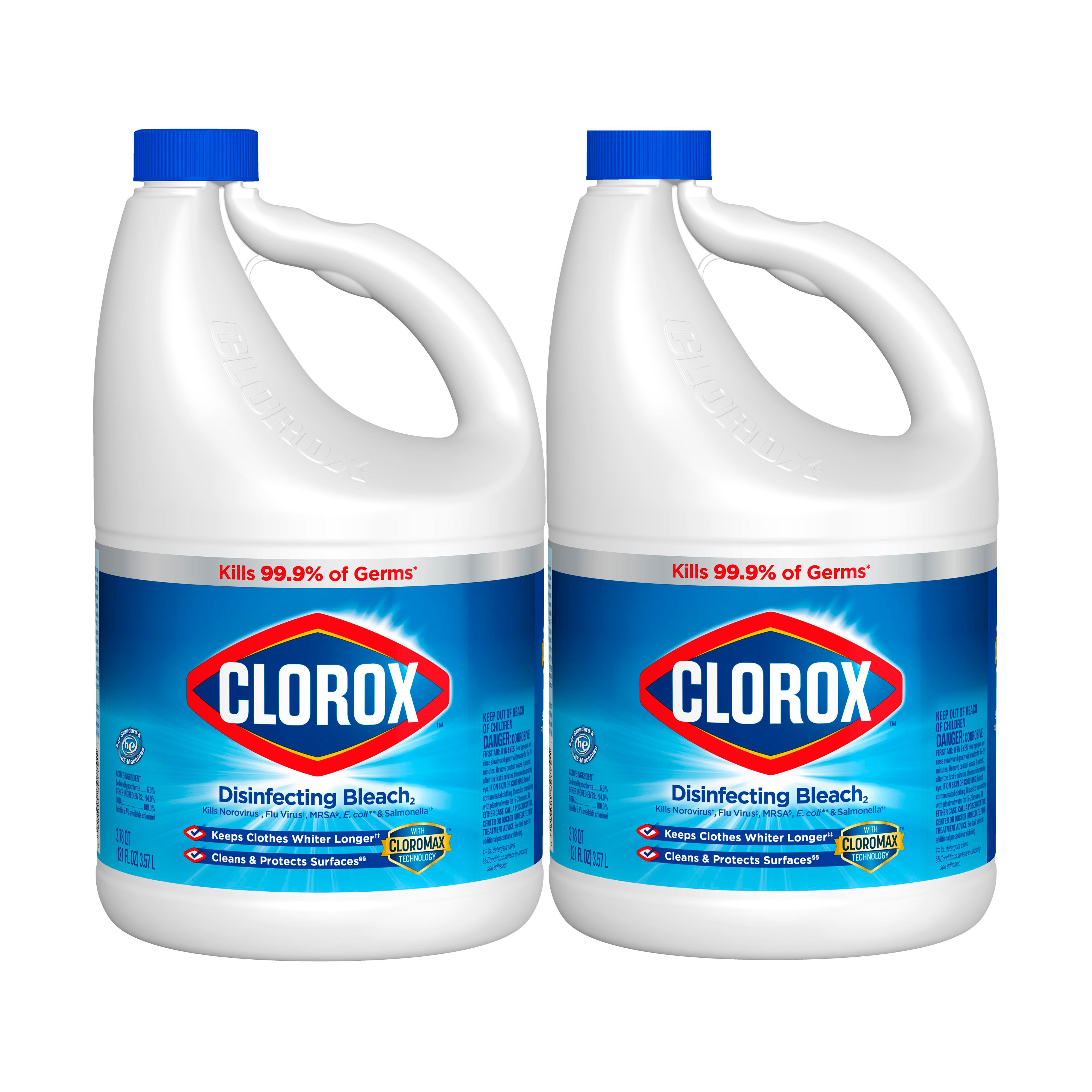 Clorox Concentrated Regular Bleach 121 oz Bottles - Shop Bleach at H-E-B