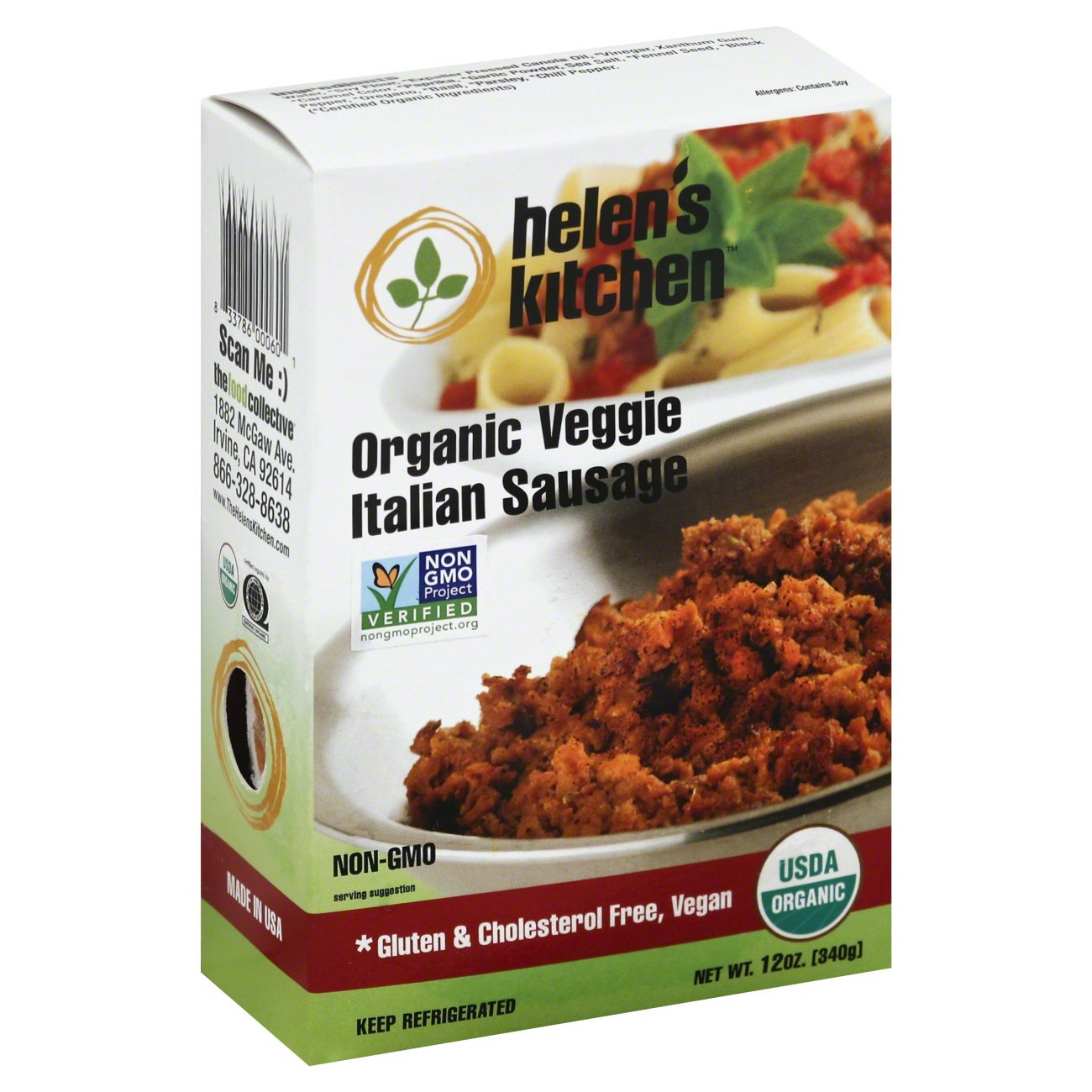 Helen's Kitchen Organic Veggie Italian Sausage Meat Alternative Shop