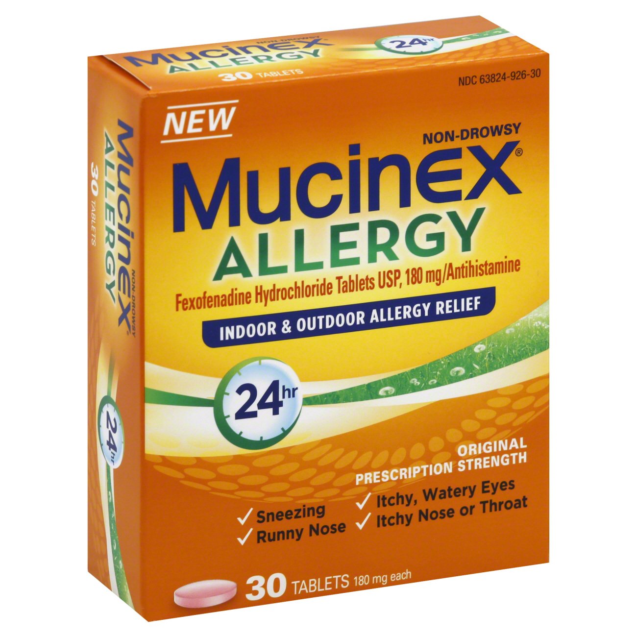 Mucinex Allergy 24 Hour Indoor & Outdoor Allergy Relief Fexofenadine