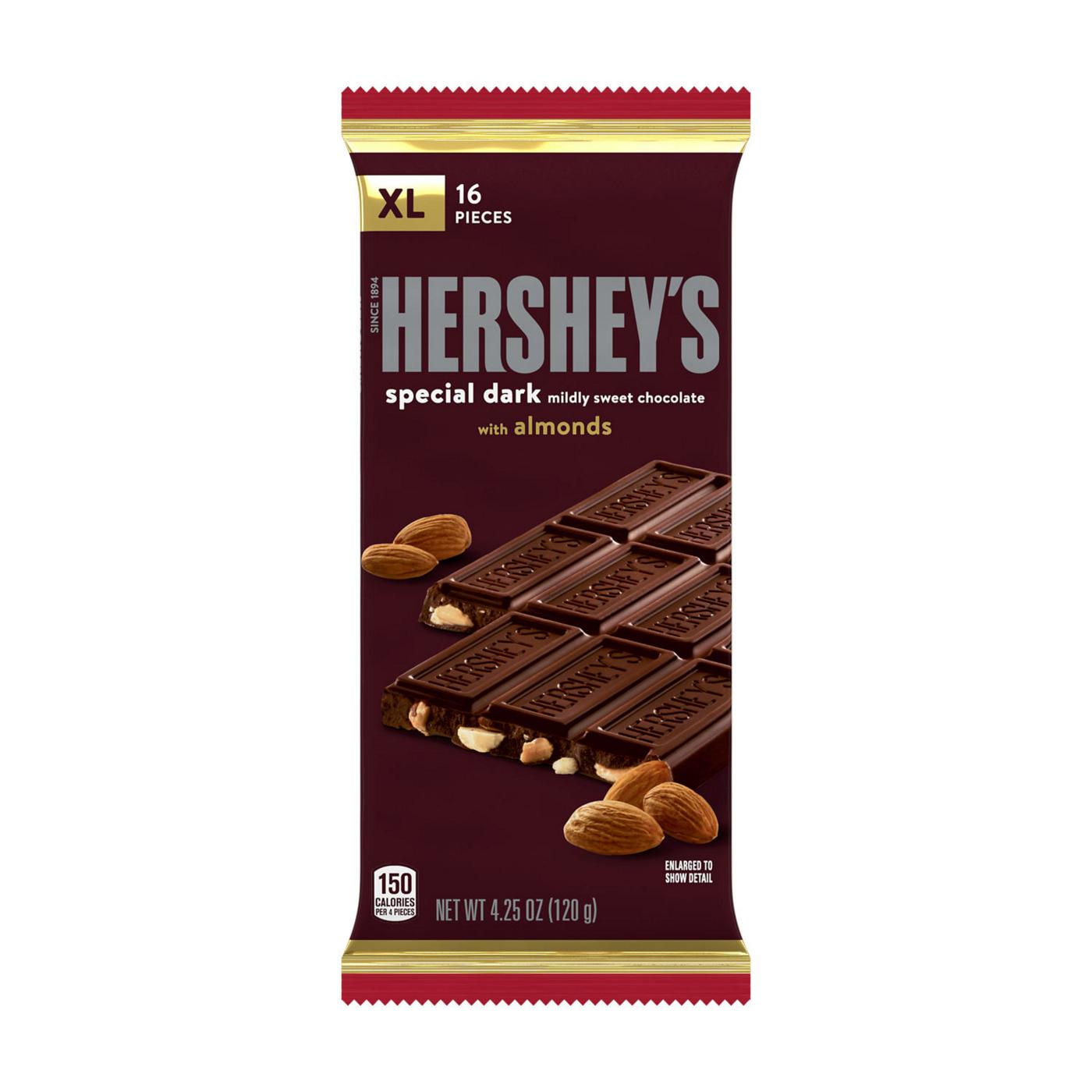 Hershey's Special Dark Mildly Sweet Chocolate With Almonds XL Candy Bar; image 1 of 8